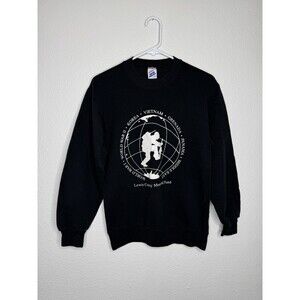 Vintage Military Memorial Sweatshirt Men's Size S Black Jerzees Super Sweats USA